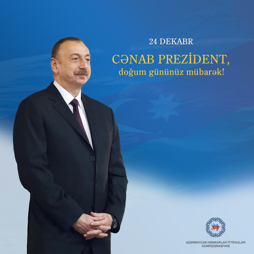 Böyük ümumxalq məhəbbəti qazanmış möhtərəm Prezidentimiz cənab İlham Əliyevi doğum günü münasibətilə səmimi-qəlbdən təbrik edir, mühüm və tarixi missiyasında yeni zəfərlər diləyirəm!