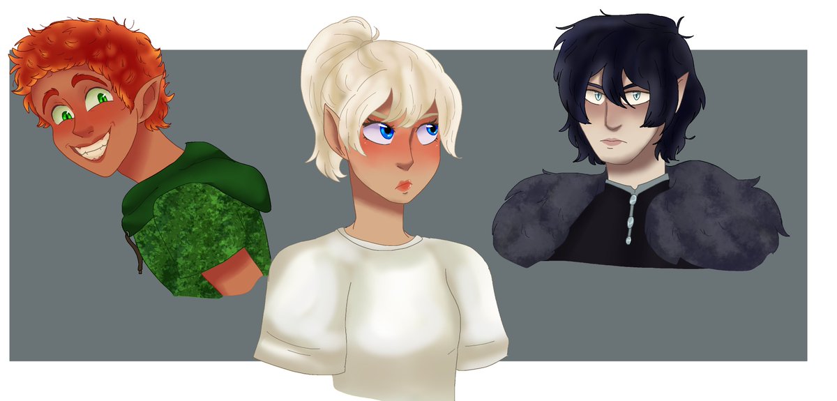 Liversquiver20's tweet photo. Im rereading the Iron king series so here is how I imagine the trio looks like #ironking #books #Puck #Ash #Meganchase https://t.co/R3mpd1gHW2