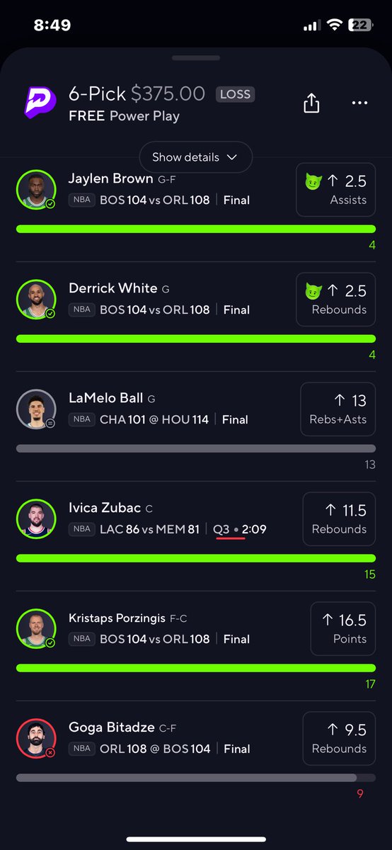 BDEPAC_'s tweet photo. @PrizePicks  so yall just gone switch his stats like that?!! https://t.co/yMyAJutvrz