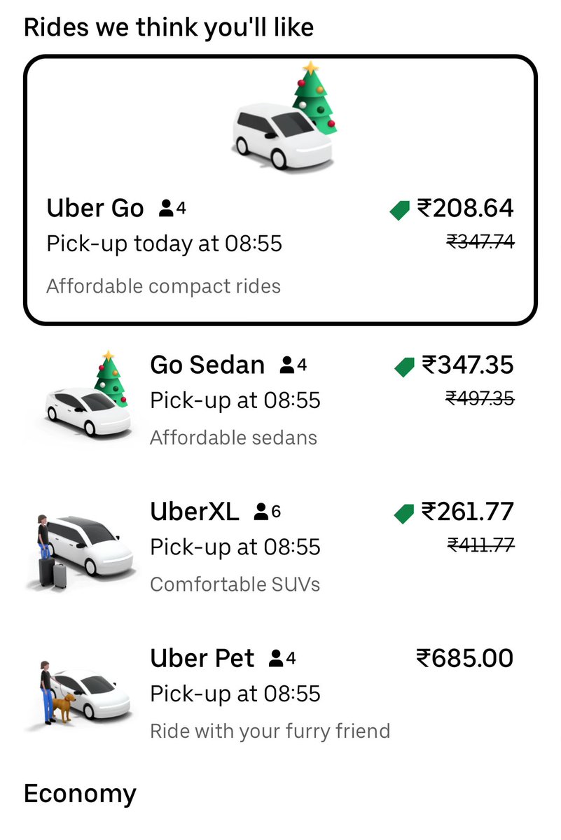 TaruUppal's tweet photo. @Uber_India same ride, same time: but if we want to bring along a pet it costs more than 3X ??

Absolutely horrible https://t.co/xIyjNjS8gJ