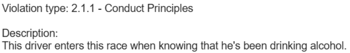 Buddy of mine just got quite possibly the best protest I've ever seen on iRacing. I can guarantee you that the person who wrote this over a videogame has never felt the loving embrace of another human. 🤣