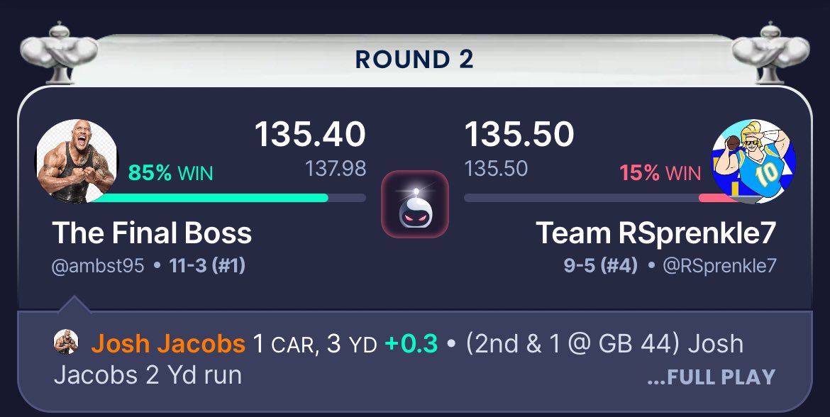 If Jacobs is out, I’m going to cry .