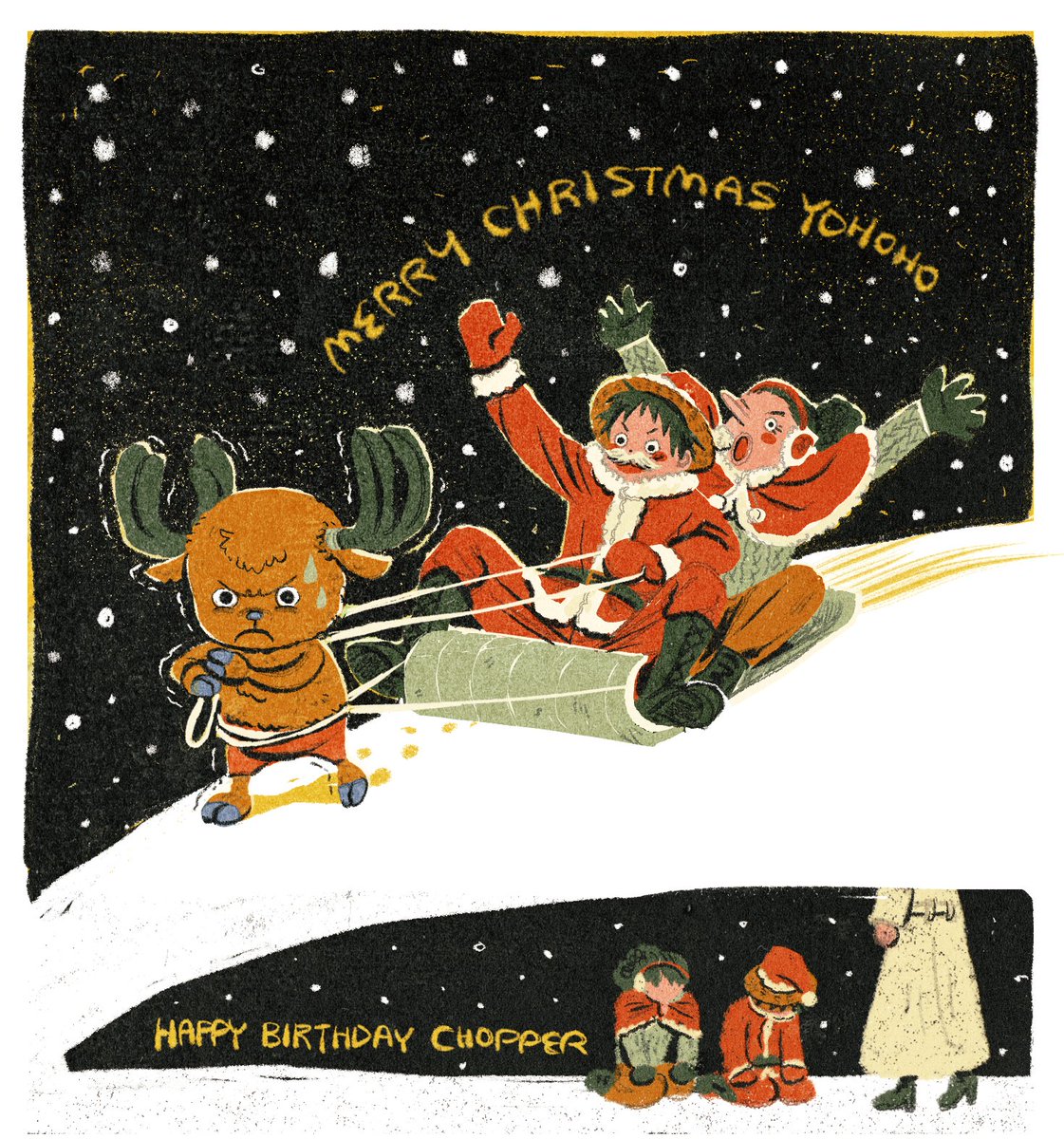 Merry Chrismas yohohoho~~🎅❄️
and Happy birthday Chopper🦌🎉

#チョッパー誕生祭2024 #ONEPIECE