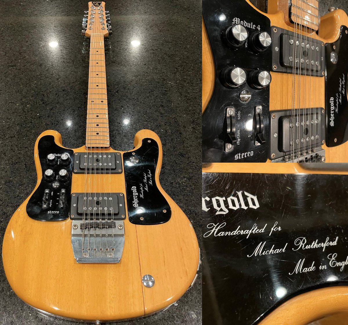 joserael's tweet image. #MikeRutherford&apos;s Shergold 12-string electric guitar. Used as part of his double-neck on Seconds Out, And Then There Were Three, Duke, Abacab and purchased by #DaveKerzner... #Genesis &quot;Squonk&quot; (live 1980) youtu.be/_Ou_Q2k9sp4?si…