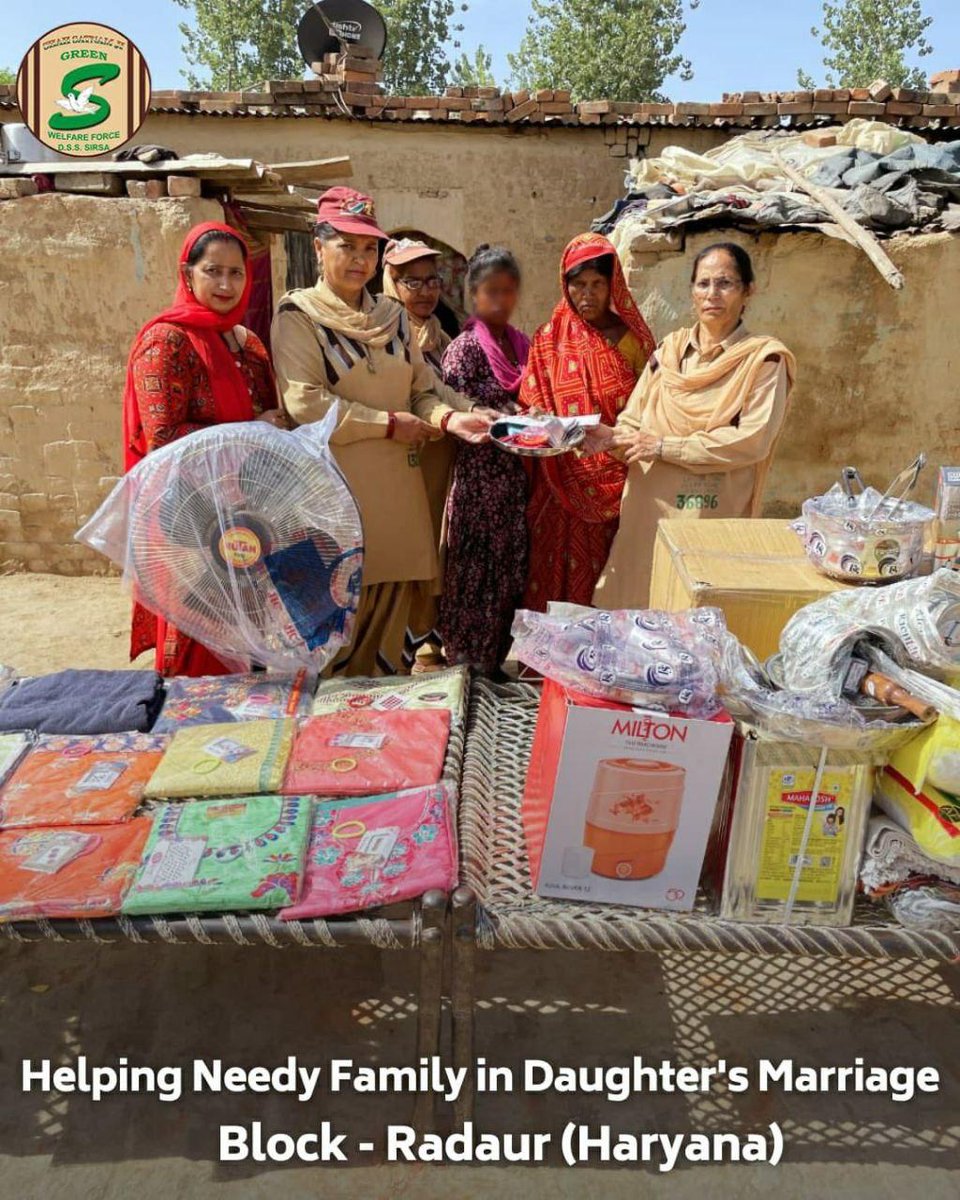 ineha177's tweet photo. Not every father can afford to provide for his daughter's marriage expenses. Dera Sacha Sauda family being #helpinghands
under the guidance of Saint Dr.MSG Insan provides essential items to support such families on their daughter's wedding occasion by Blessings campaign. https://t.co/ypiI1qzQIi