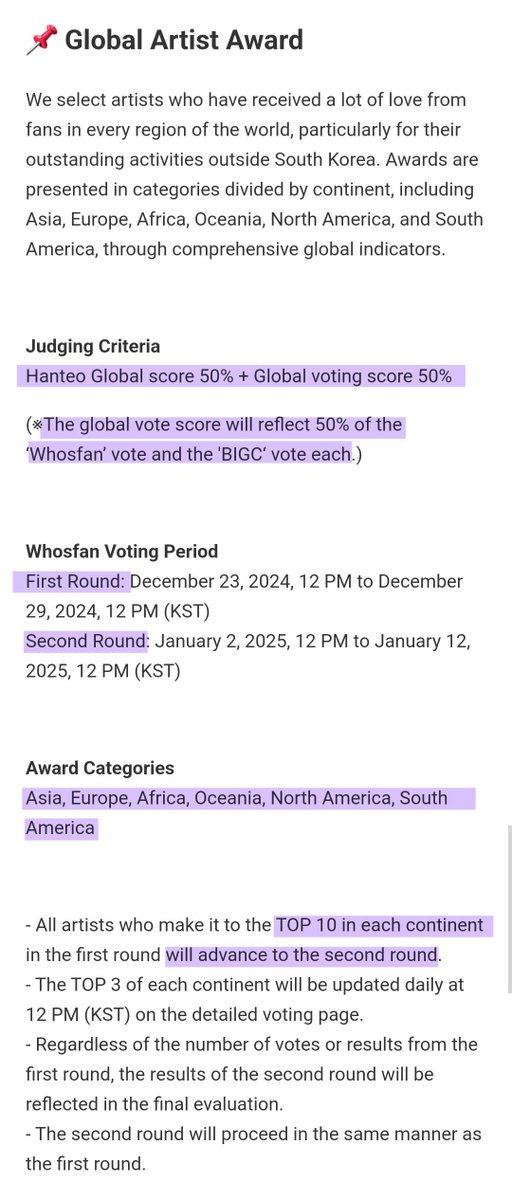 01Btsxarmy1's tweet photo. [🗳] 2024 HMA

Voting for Global Artist Award Round 1 starts. RM, Jin, j-hope, &amp; Jimin are nominated!

ℹ️ 50% Voting
50% BIGC: (https://t.co/lMbtAQW5hf)
50% Whosfan: (https://t.co/wHgvQpifY6)
✅️ Don't use all tickets
🎯 TOP 10 in your own continent

📅: ~Dec. 29, 12PM KST https://t.co/HEd9yPCX1P