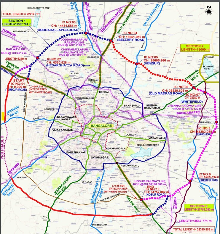 Maheshbr4U's tweet image. More info on  #Bengaluru #Peripheral Ring Road 2 ( PRR2) :
■ 30 Km long conn. Kanakapura Rd (PRR 1) to Mysore Rd (at MAT NKPL)
■ Huge 300 feet road with 80 feet width for Commercial sites on either side
■ 50000 Residential sites
 📸  :@Nithya_Mandyam @shriharap HP Punyavathi