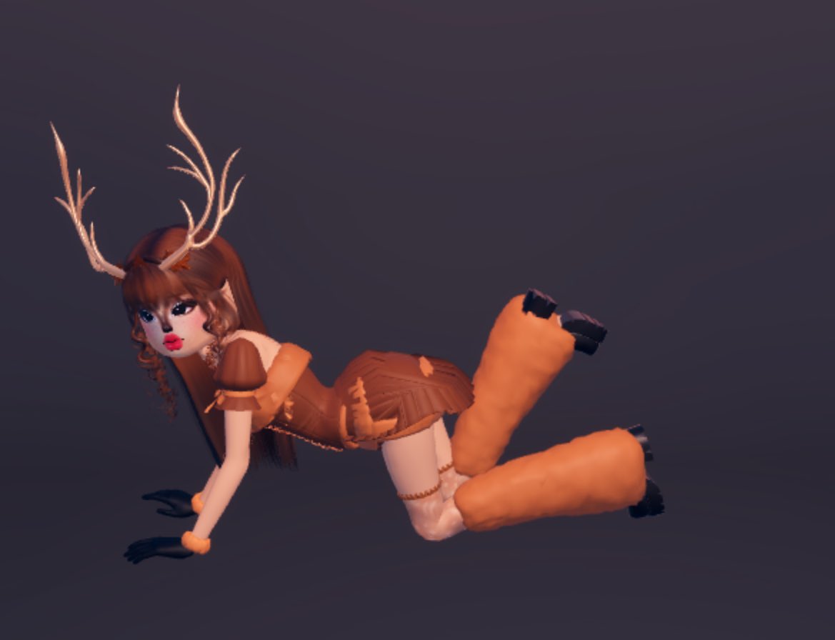 danidoesdti's tweet photo. custom theme was lana xmas quest so i did the reindeer.. or tried! i think it’s cute 😋🦌

#DressToImpress #DTI #lanaquest @_Dress2Impress https://t.co/cjgZT8HyKl