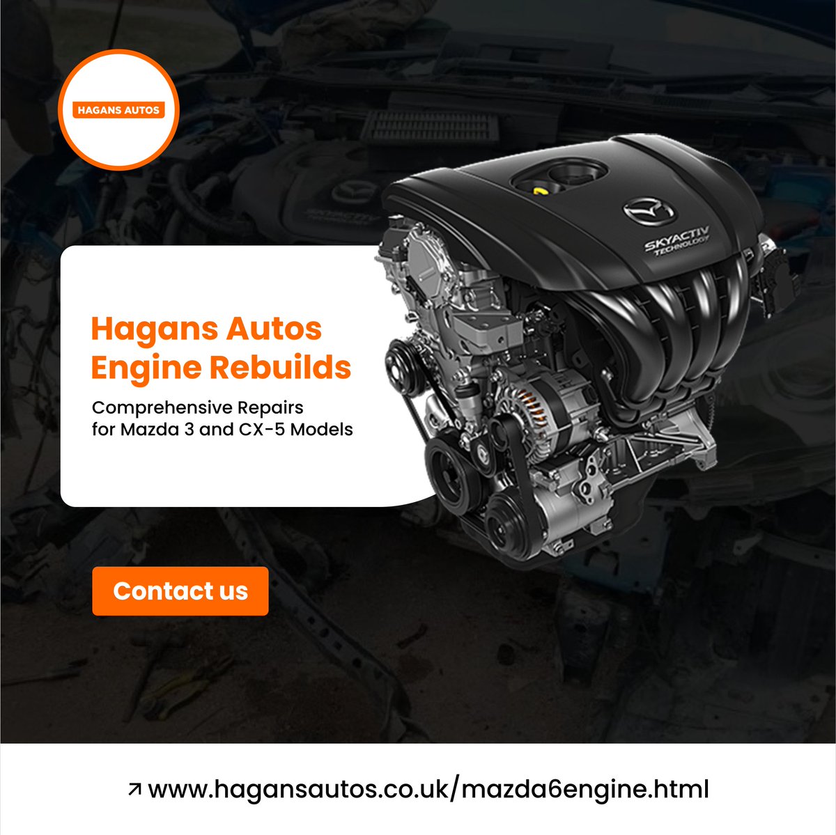HagansAuto's tweet photo. Hagans Autos offers comprehensive engine rebuilds for Mazda 3 and CX-5 models. Contact us today for expert repairs!
Visit Now: https://t.co/VqPOj6SG5J
#Mazda3Engine #CX5Engine #EngineRebuilds #MazdaRepair #AutoRepairExperts #MazdaService #CarMaintenance #EngineFix https://t.co/JrcSrnVp58