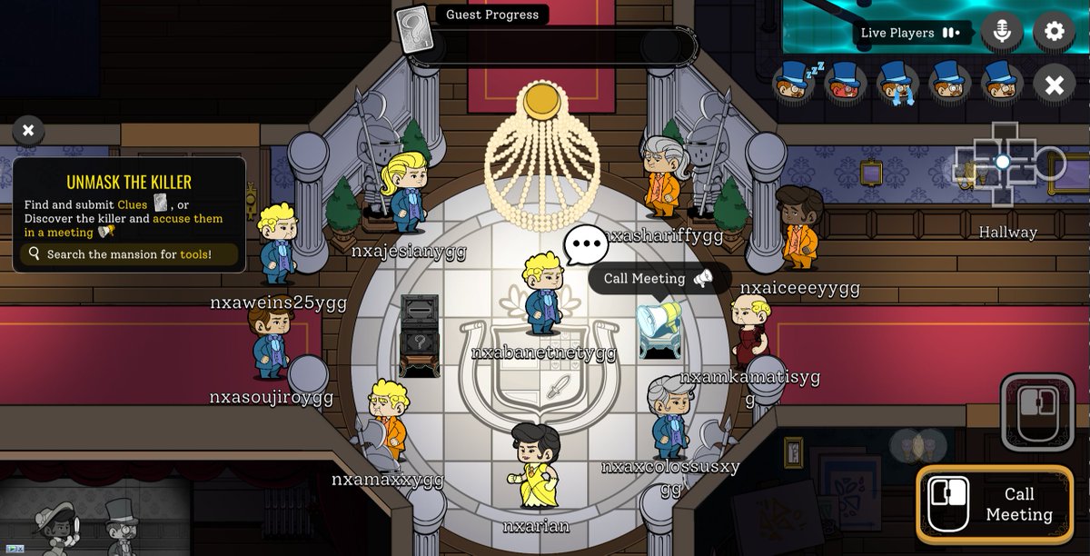 cyqualia's tweet photo. This screenshot was taken last month with my friends. It was so much fun, good thing I wasn't picked killer because I was never good at lying lmao XD.

@YieldGuild @InviteToMystery #YGGGAPS8 #YGGxTheMysterySociety #YGGInsideTheMysteryCircl https://t.co/F6qRY1h6uj