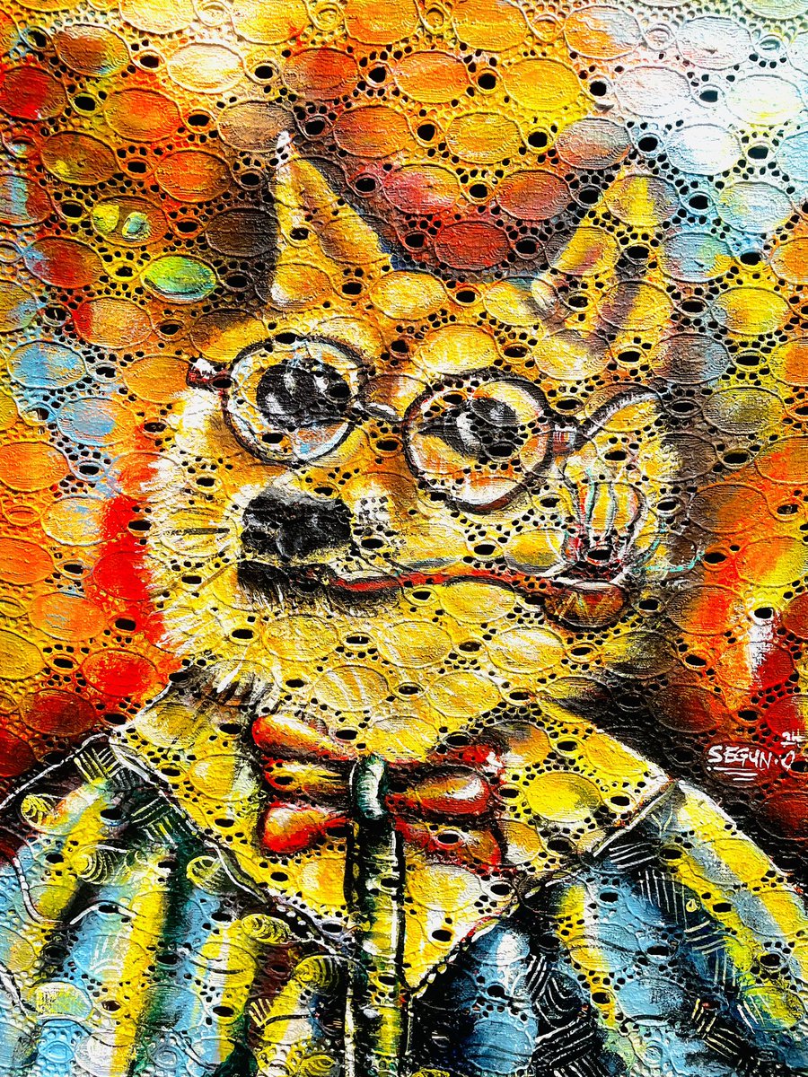 memekingart's tweet photo. My latest acrylic painting 💡
(Briarshibe)
Series28 card 10
@DogepartyXDP 
@scarcedotcity 
It’s physical art 
@dogermint https://t.co/fAOPrphpWl