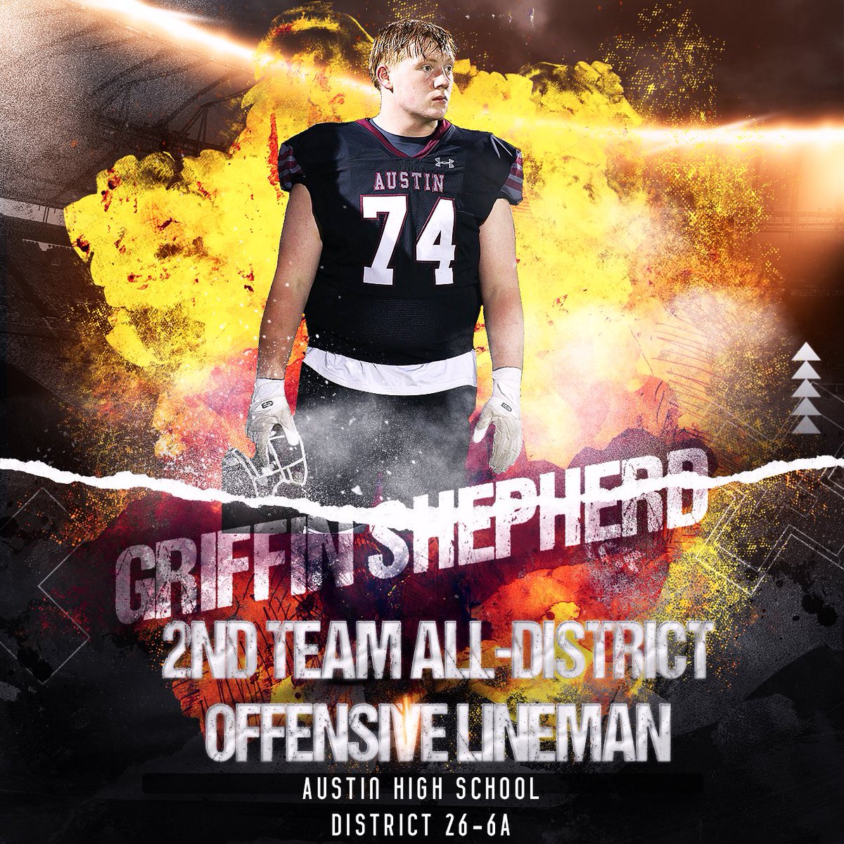 Austin High Football (@austinmaroonfb) on Twitter photo We are proud to announce our 2nd Team All-District Offensive Lineman, Griffin Shepherd! <a href="/GriffinShep74/">Griffin Shepherd</a> We are proud to announce our 2nd Team All-District Offensive Lineman, Griffin Shepherd! <a href="/GriffinShep74/">Griffin Shepherd</a>