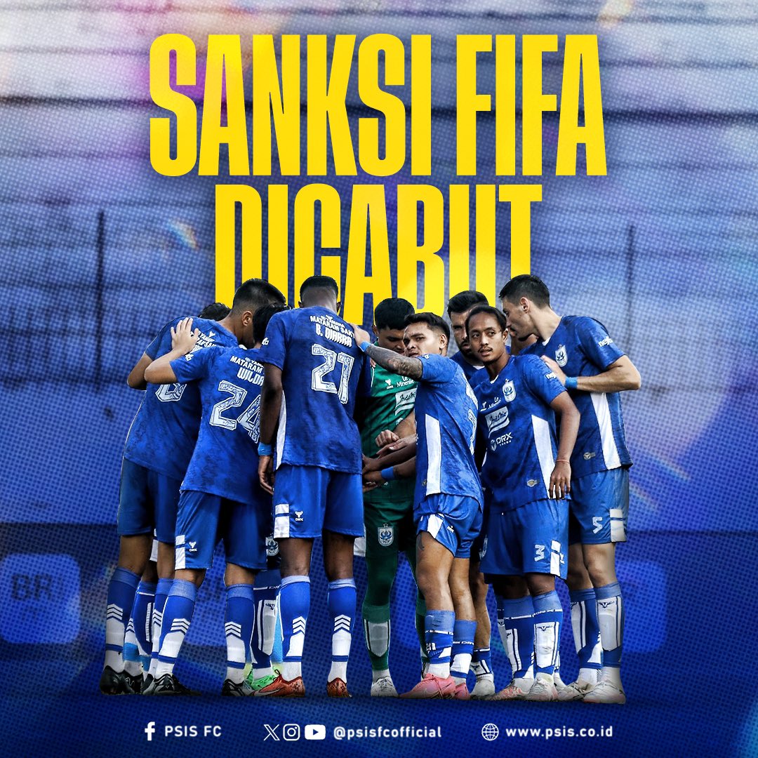 psisfcofficial's tweet photo. Team news: PSIS Semarang rampungkan kasus FIFA dan resmi bebas dari sanksi pendaftaran pemain

📰 https://t.co/5sXtbG1KI2

#PSIS https://t.co/yY53kGoPpO