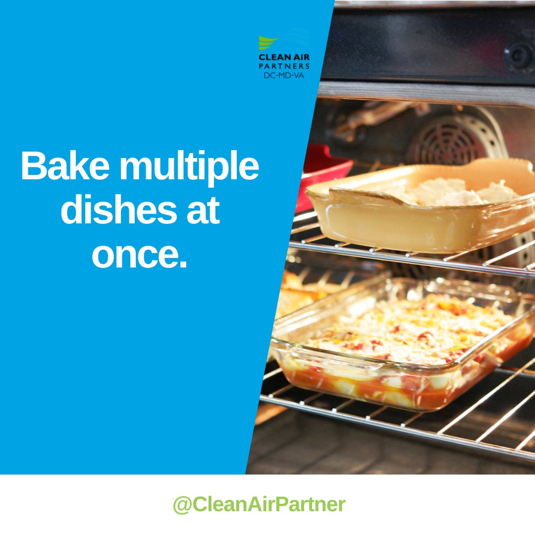 gaapporg's tweet photo. Cooking a feast? 🍽️ @CleanAirPartner tells us you can reduce emissions and do your share for #CleanAir by baking multiple dishes at once. 🍗🥧🍠
What are you putting on those oven racks? Drop your go-to holiday recipe in the comments!
@CleanAirPartner
#GAAPP https://t.co/vRxt8c156N