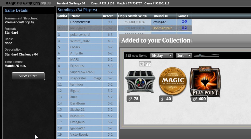 Levunga (@levunga) on Twitter photo Back to back top8s with π°ππ
Deck is great and super fun π
Had the pleasure of playing against the myth, the legend <a href="/fireshoes/">Robert Taylorπ₯</a> in the top8 =)
Sadly I lost in the finals but happy with the run! Back to back top8s with π°ππ
Deck is great and super fun π
Had the pleasure of playing against the myth, the legend <a href="/fireshoes/">Robert Taylorπ₯</a> in the top8 =)
Sadly I lost in the finals but happy with the run!
