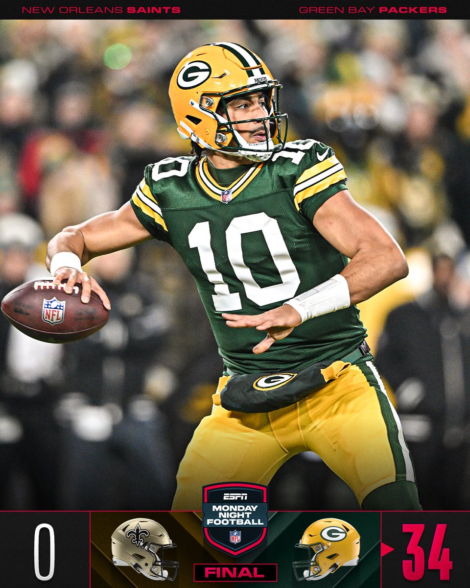 FINAL: The @Packers pitch the first shutout of 2024 and punch their ticket to the postseason! #NOvsGB