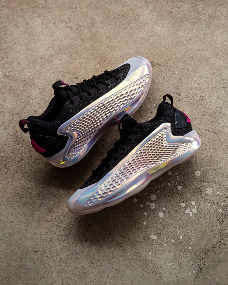 First look at the upcoming "Year of the Snake" adidas Anthony Edwards 1  Low, celebrating Chinese New Year with a pearlescent upper and a  snakeskin-textured knit underlay. Coming soon.