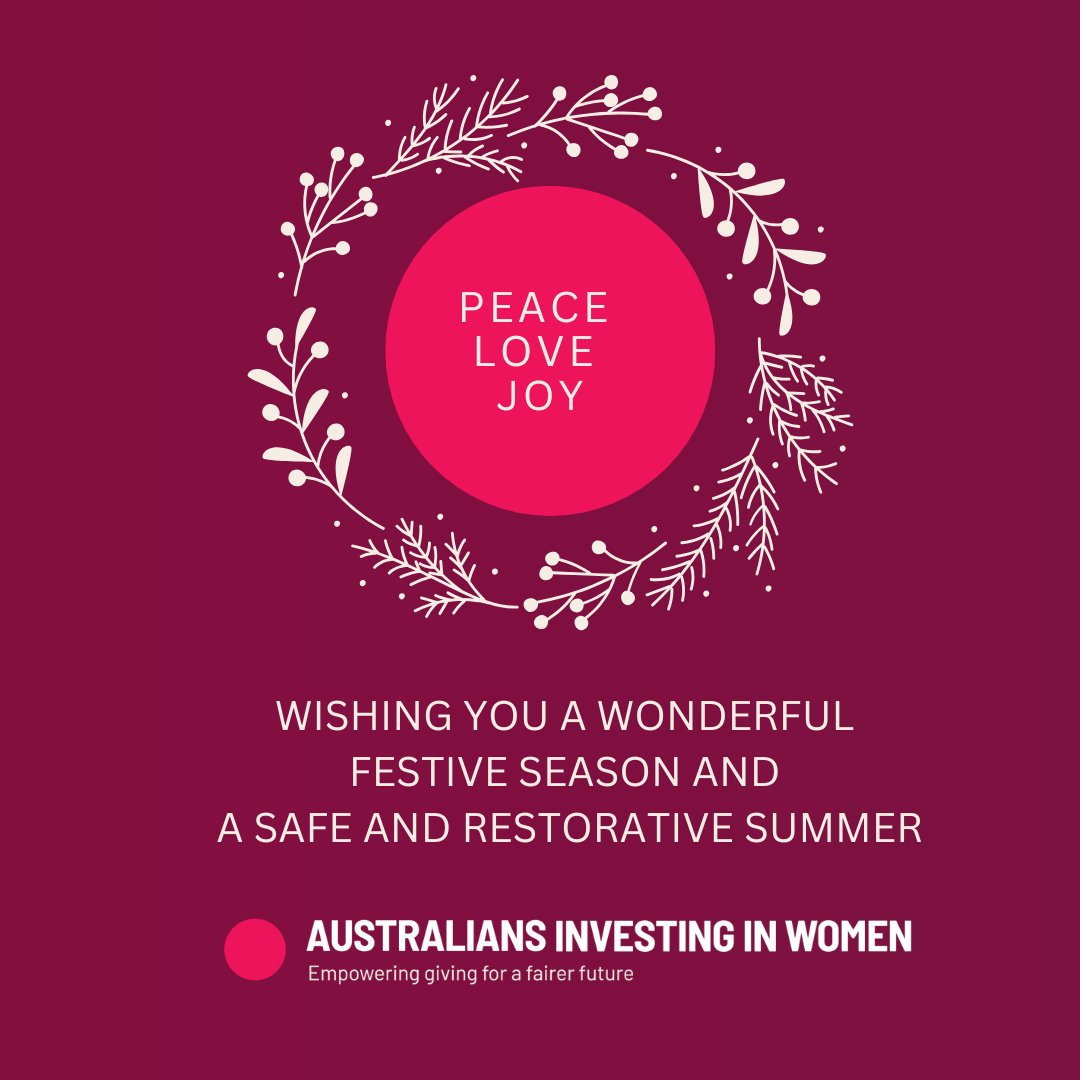 We wish you the very best of the festive season and a joyous and prosperous 2025. Our office will be closed from 24 Dec 2024 through 13 Jan 2025. We look forward to seeing you in the new year! ICYMI - click to read our end of year Dec newsletter: aiiw.org.au/news/december-…