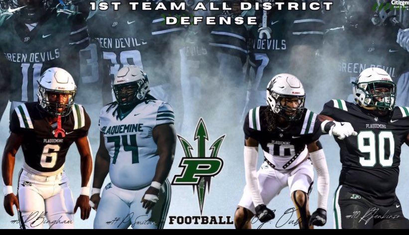 - All state Honorable mention
- 1st team all district 
- 1st team all parish
#we💚🖤
<a href="/__PHSFootball/">Plaquemine High Football</a> <a href="/coach__dwill/">Donald Williams Jr, M.Ed.</a> <a href="/Reg_Cleveland/">Coach Reggie Cleveland</a> <a href="/CoachHolland_/">Hansoni Holland</a> <a href="/brianjordan_14/">Brian T. Jordan, Jr., M.Ed</a> <a href="/jkleesportz/">JK Lee Sportz</a> <a href="/recruittheboot/">MT</a>