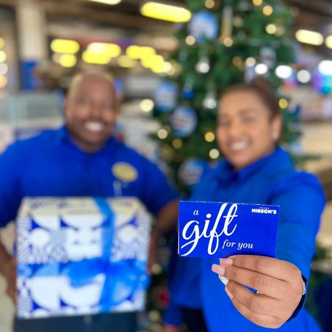 Still searching for the perfect gift? A Hirsch's Gift Card is the answer! 🤩 It's the gift that keeps on giving, offering endless possibilities for joy and excitement. 

Get yours today in-store or online - bit.ly/3Pd1NAI