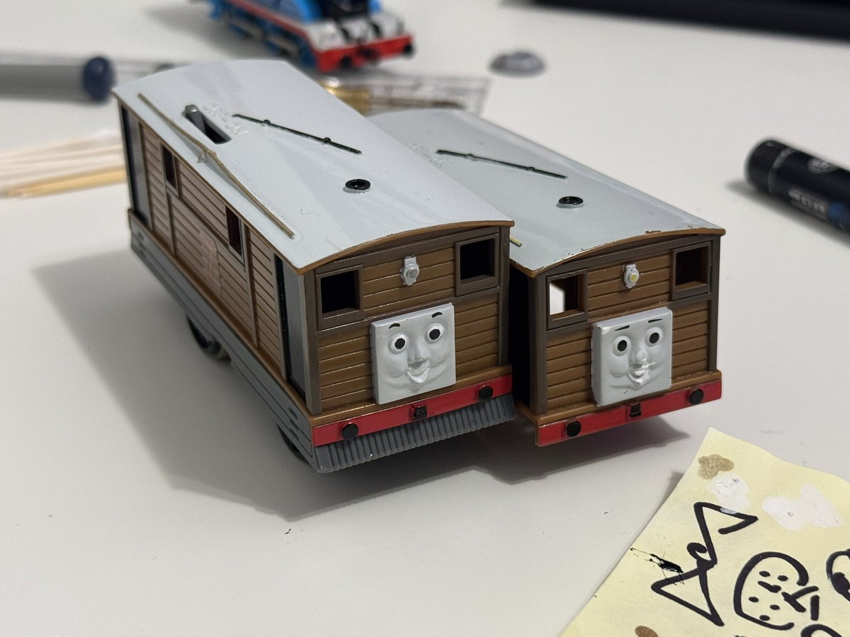 PlarailThomas's tweet image. Custom Plarail choby 🤎 #plarail #Trackmaster #TTTE
