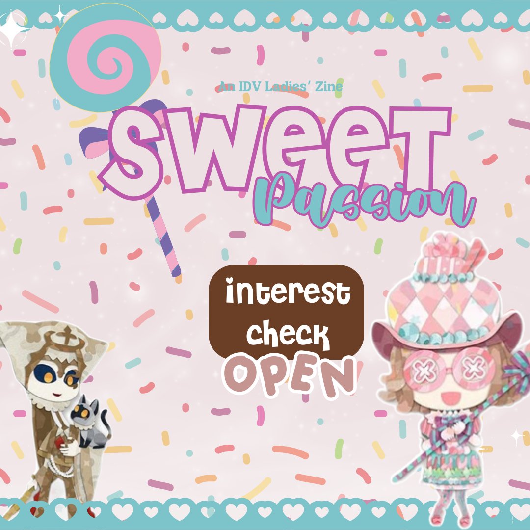 🍭SWEET PASSION: VOLUME 2 🍬

Our interest check is here! 

Please feel free to take a moment to fill out this short google form. This form allows us to know what you're most excited for, as well as answer any questions you have. Thank you!

FORM: forms.gle/CWSj46vWerWejP…