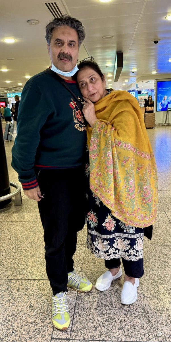 AyeshaNIqbal's tweet photo. I am so proud of you ama. 18 hours from one terminal to the other, that too after a 7.5 hours long flight. Determined to find my aba who was taken away mysteriously without giving us any information. 
Finally! Alhamdulliah. https://t.co/TnbnlVoP1P