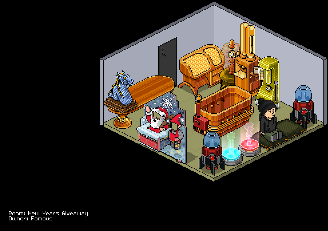 I want to kick someones 2025 off on a good note, ONE lucky person will win this room, like, share, tag your friends who you believe should get it or yourself! (this is for Origins only) #HabboOrigins
