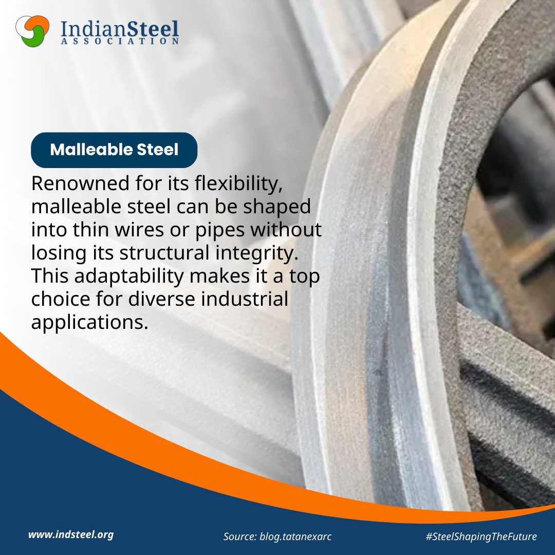 steel_indian's tweet photo. This remarkable material can be transformed into thin wires and pipes without losing its strength or integrity. Imagine the possibilities! Malleable steel delivers durability where it matters most, ensuring your projects are built to last.
#Steelshapingthefuture https://t.co/DWFdfJrxJ7