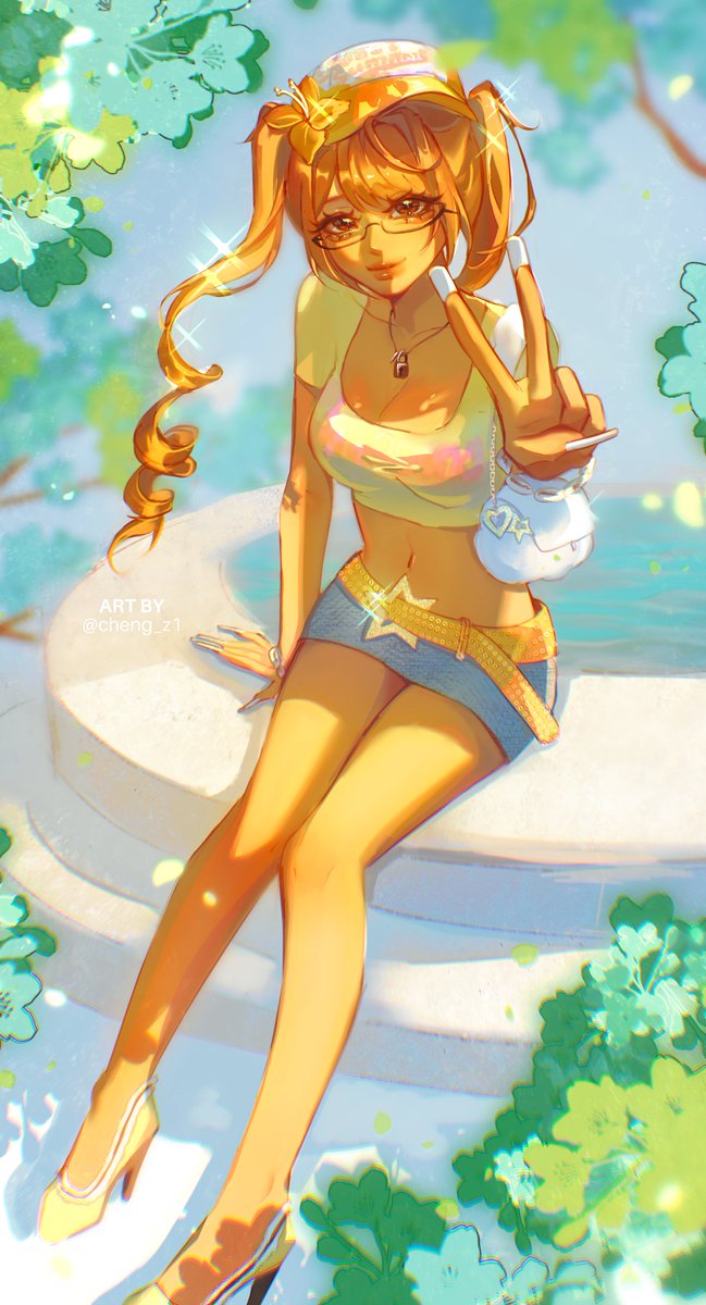 Im obsessed with xhs brushes- procreate default brushes are lackingggg
fullbody commission 🌤 + free bg cos i felt like it

#Commission #royalehigh #Procreate #oc