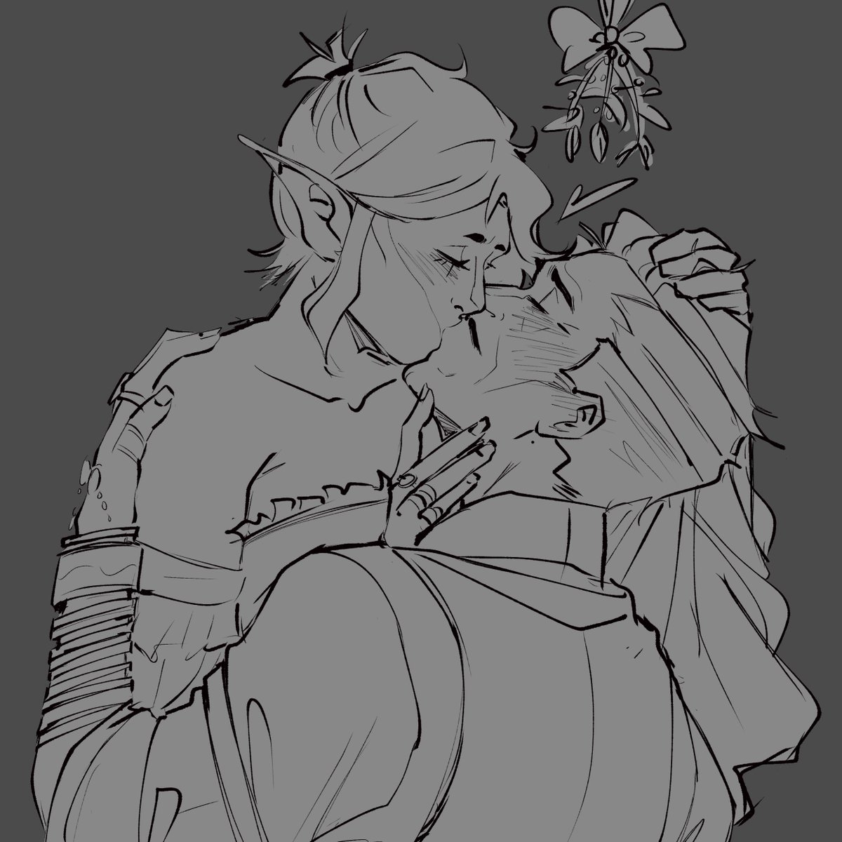 _minthe_draws's tweet photo. little holiday sketch of these love birds <3
also, happy holidays darlings !🥰 https://t.co/xH2Sp81Fyo