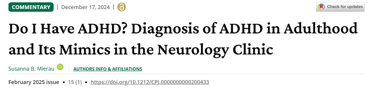 ¿Tengo TDAH? El diagnóstico en adultos y sus imitadores 

En adultos, diagnosticarlo puede ser complejo, ya que existen muchas condiciones que imitan sus síntomas. Este artículo, desde la neurología, ofrece una perspectiva que también enriquece nuestra práctica psiquiátrica. 

🧵
