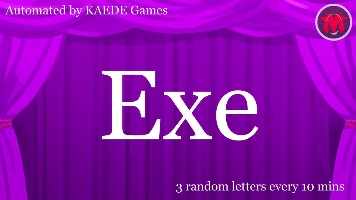 3 random letters every 10 mins tweet media