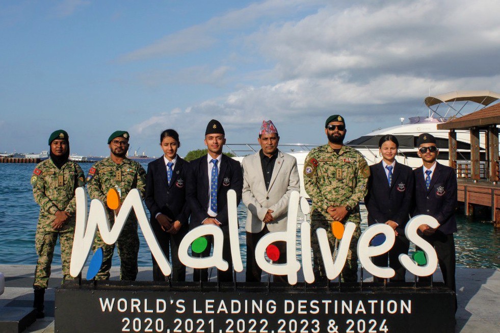 Maldives National Cadet Corps (@mncc_official) on Twitter photo 24 Dec 2024
NCC Nepal delegation participating in ICEP Maldives 2024 have arrived today.
<a href="/MoEdumv/">Ministry of Education</a> 24 Dec 2024
NCC Nepal delegation participating in ICEP Maldives 2024 have arrived today.
<a href="/MoEdumv/">Ministry of Education</a>