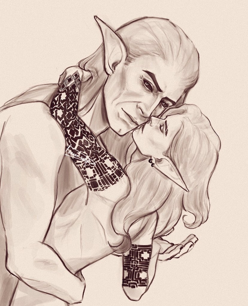 _doricula's tweet image. Started drawing this elgarook back when I found out about their actual size difference 😌
#DATV #Elgarnan #Rook