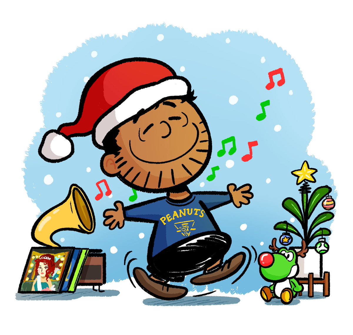 mimatchas's tweet image. a very pookie christmas 🌟🎄 

#squeexfanart