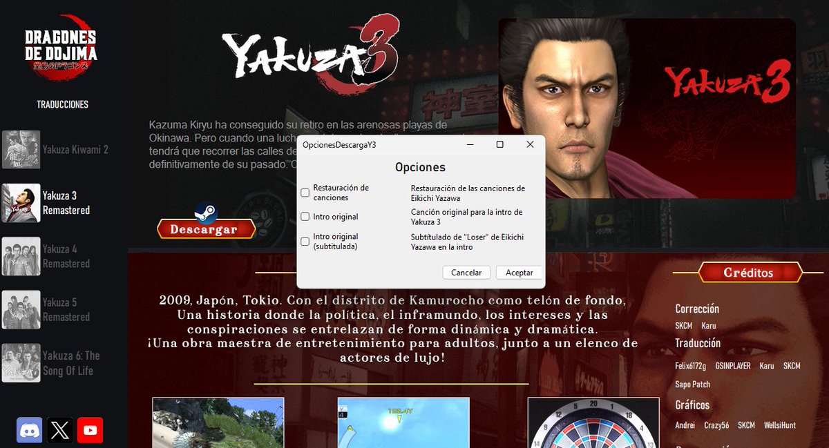 MondoXboxEsp's tweet photo. Os dejo por aquí una herramienta para traducir toda la saga Yakuza desde el 2 Kiwami hasta el 6 al Español tanto para Xbox Windows, como para Steam PC, va perfecta y es una gozada, funciona con los descargados de Game Pass por supuesto.
Gracias a @Dragones_Dojima por dicha herramienta y trabajo.
Enlace con instrucciones y enlaces de descarga:
https://t.co/abg1z45WHQ