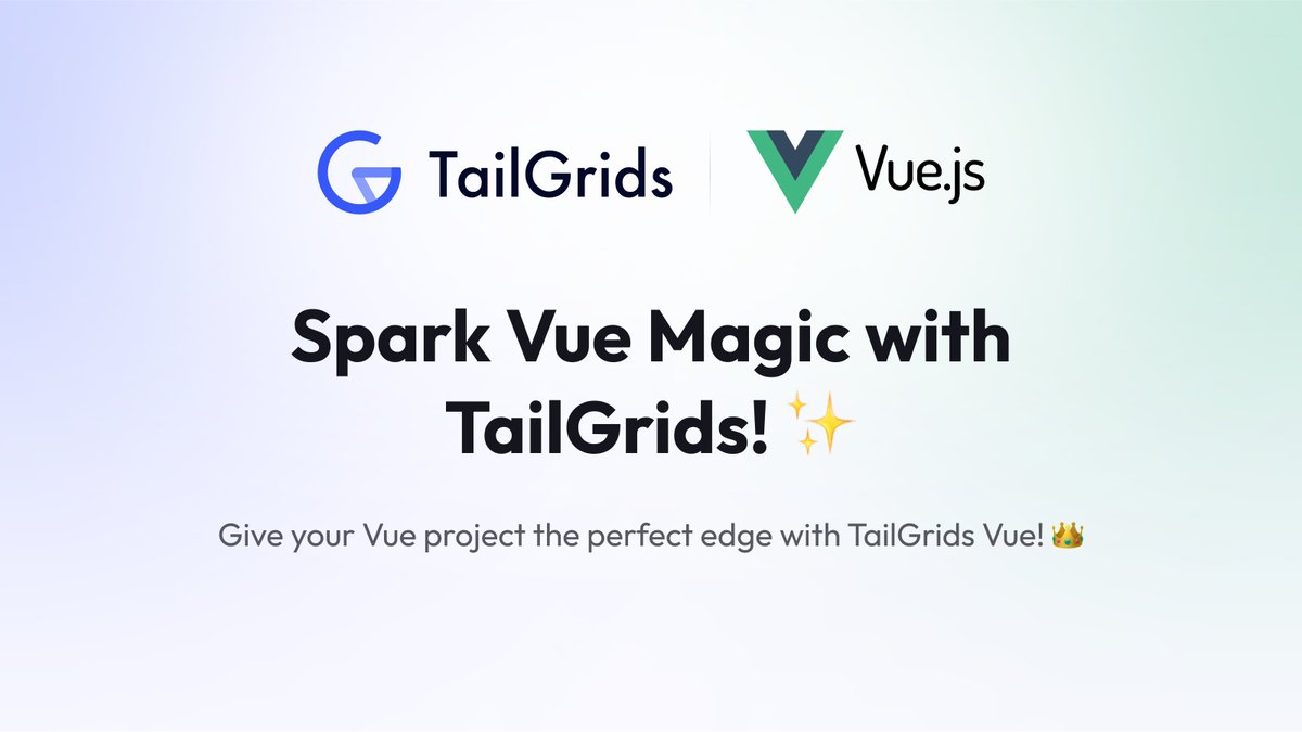 tailgrids's tweet image. Vue developers, take note! 📋
TailGrids Vue gives you the building blocks to create professional UIs effortlessly. Build stunning apps without any hassle & make your UI steal the spotlight!🌟
Explore More: tailgrids.com/vue
#Vuecomponents #UIdesign #uiuxdesign