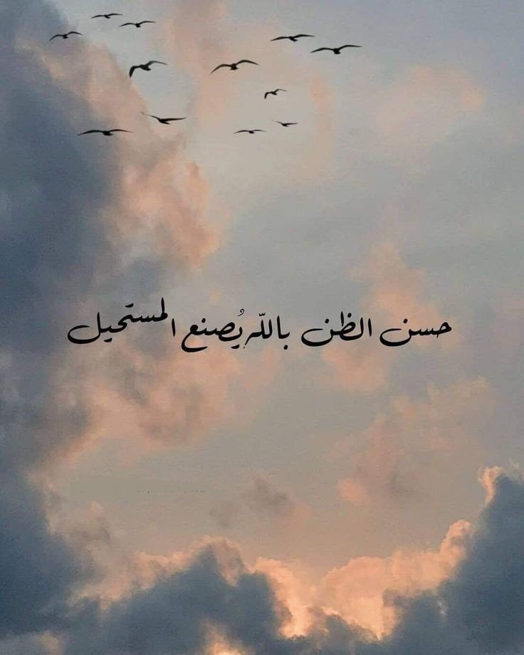 ولنا في اللهِ ظَنٌّ لا يخيب🩶..