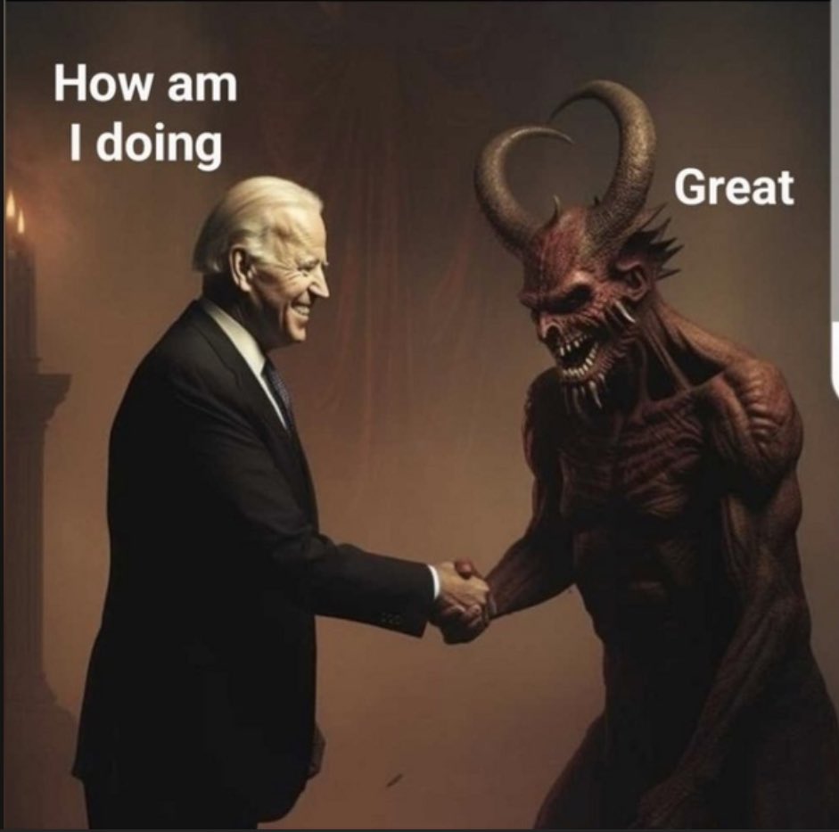 Satan has had a fun 4 years with the Biden Freak Show!
