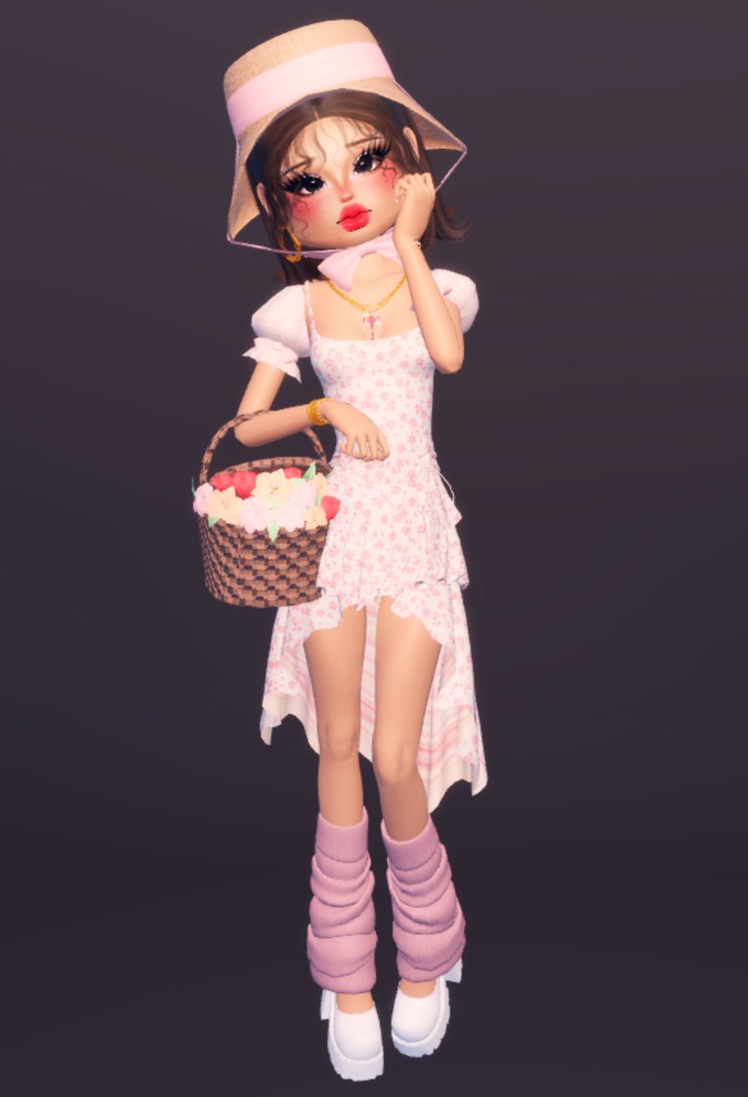 danidoesdti's tweet photo. theme was picnic iirc, 🧺🌸 
i love the sleeves from the lolita set!!

#DressToImpress #DTI #roblox @_Dress2Impress https://t.co/NbcbEQYvDn