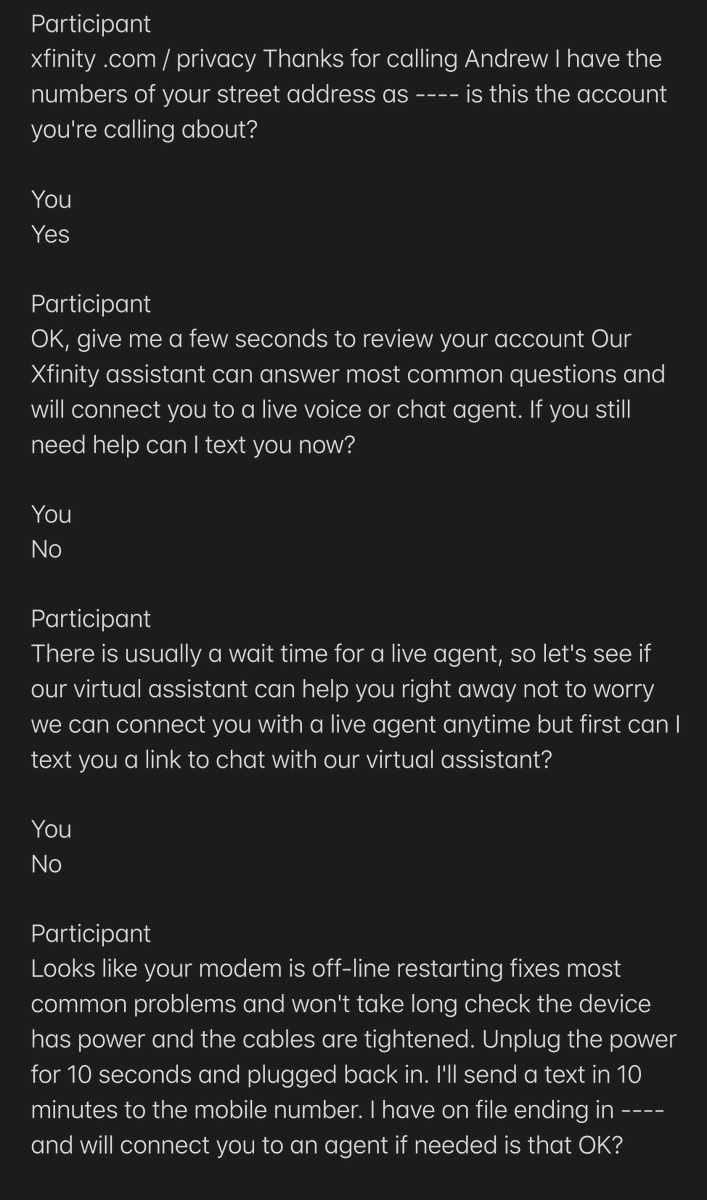 avelis's tweet photo. @XfinitySupport, is there no better way to request service cancellation? After so much deflection, a callback is required during non-stated business hours. 😕 https://t.co/gC2LsyxVHM