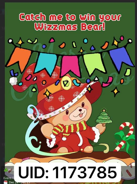 dvmbo11's tweet photo. Caught you, Wizzmas Bear! Happy New Year to all the wizards! @WizzwoodsGame (https://t.co/FN37OJm0hv), #merrywizzmas. https://t.co/rsRKnJ4Yq5