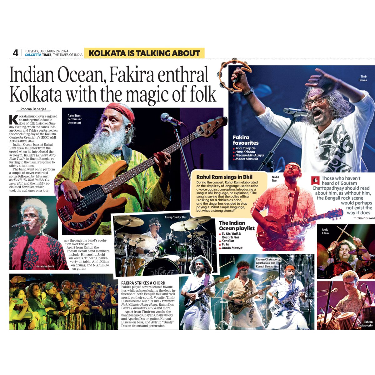 Indian Ocean, Fakira enthral Kolkata with the magic of folk. Glimpses...

#indianocean #FakiraLive #concert #kolkata