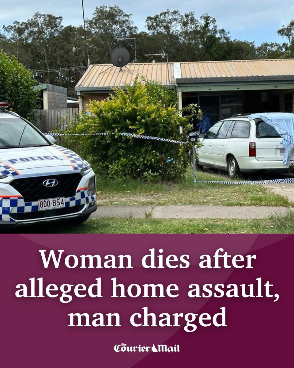 couriermail's tweet photo. #BREAKING A woman has died after a man allegedly assaulted her in a Sunshine Coast home. 😥😥

Read more: https://t.co/s6i2IyINgw https://t.co/gz2veDAGjp