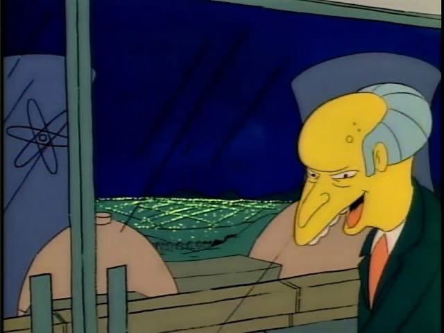 Mr. Burns staring at the city