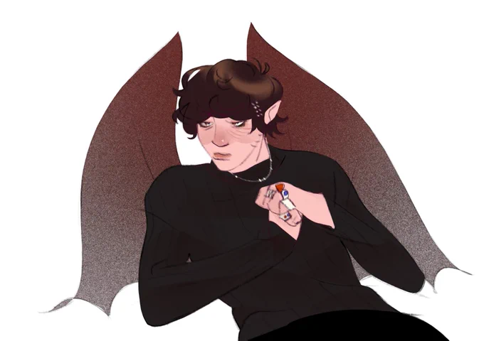 Mean gay vampire puts makeup on every morning to look alive 