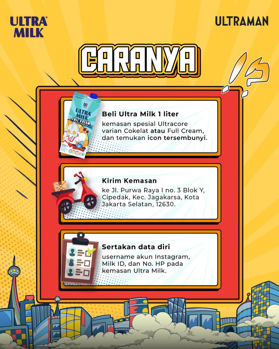 ultramym's tweet photo. Jangan buang kemasan Ultra Milk 1 Liter edisi spesial Ultracore!

Karena, siapa tau ada icon tersembunyi yang bisa bikin kamu dapetin banyak hadiah menarik tanpa diundi.

Cek info selengkapnya di postingan ini yaaa.

#MakeYourMove #Ultracore https://t.co/6i9fYaCmuA