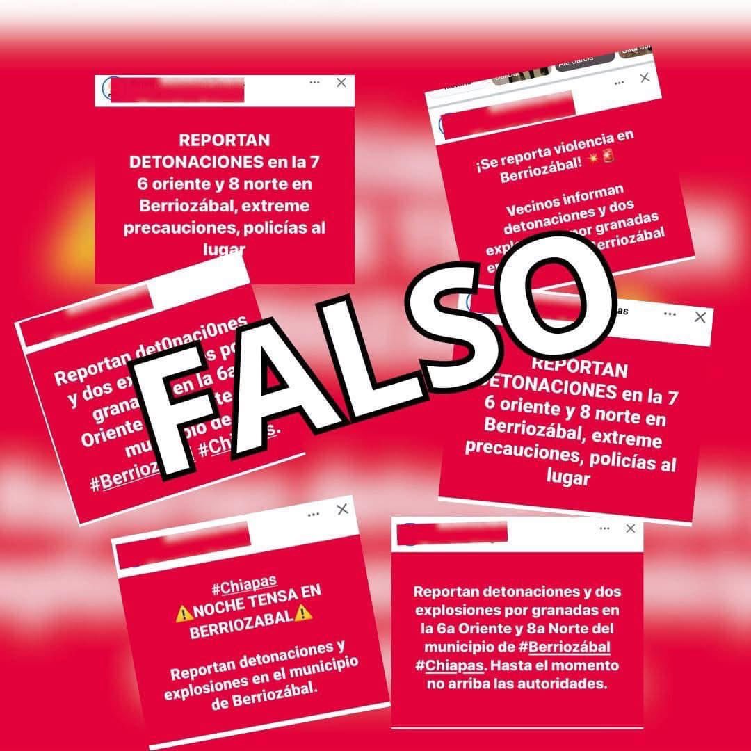 Tania_Selvas's tweet image. El gobierno de #Berriozabal y la @FGEChiapas desmienten versión de #explosiones y #detonaciones en ese municipio. Para corroborar los datos se trasladó una unidad BOM para patrullar la ciudad. #Chiapas