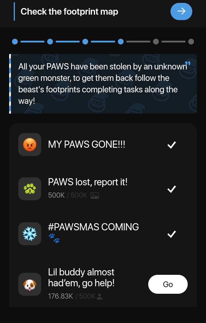 ApexiumDAO's tweet photo. #PAWSMAS COMING! 🐾
who has passed the lil buddy $PAWS task?
Almost Gone. Let's try hard. Drop comments
#paw #PawsUp #PAWS #lilbuddy #gohelp #help
Drop comments to help others https://t.co/pPd7TLQIk9